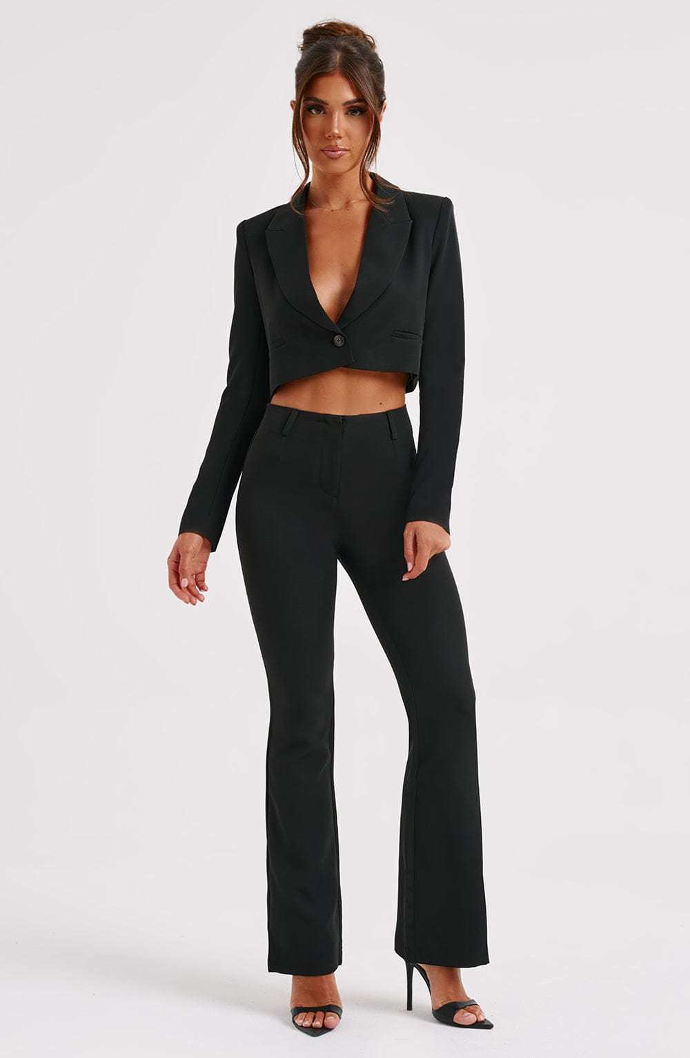 Darci Cropped Blazer - Black-My Top Dress.All Rights Reserved