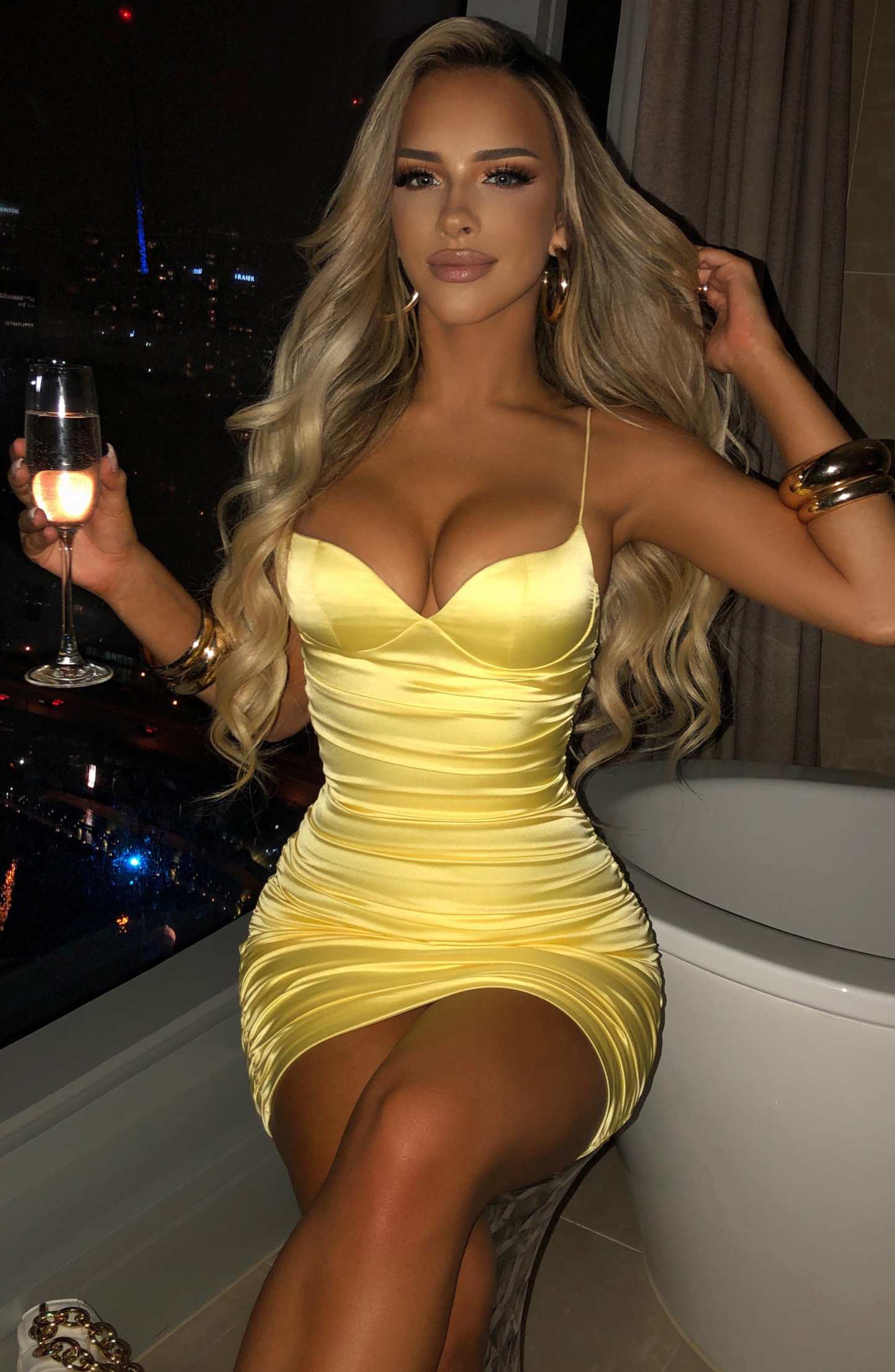 Dayna Mini Dress - Yellow-My Top Dress.All Rights Reserved