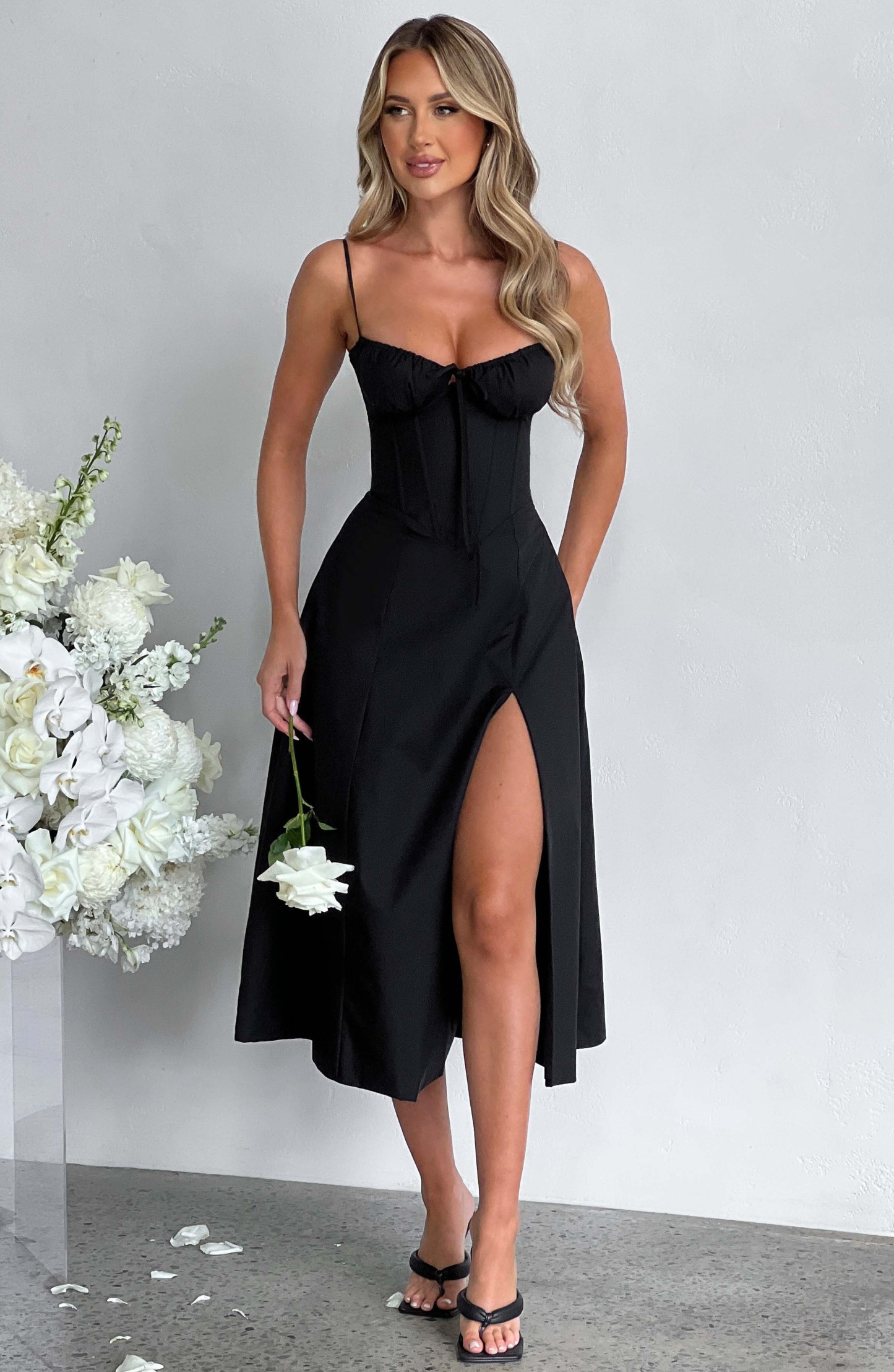 Deanna Midi Dress - Black-My Top Dress.All Rights Reserved