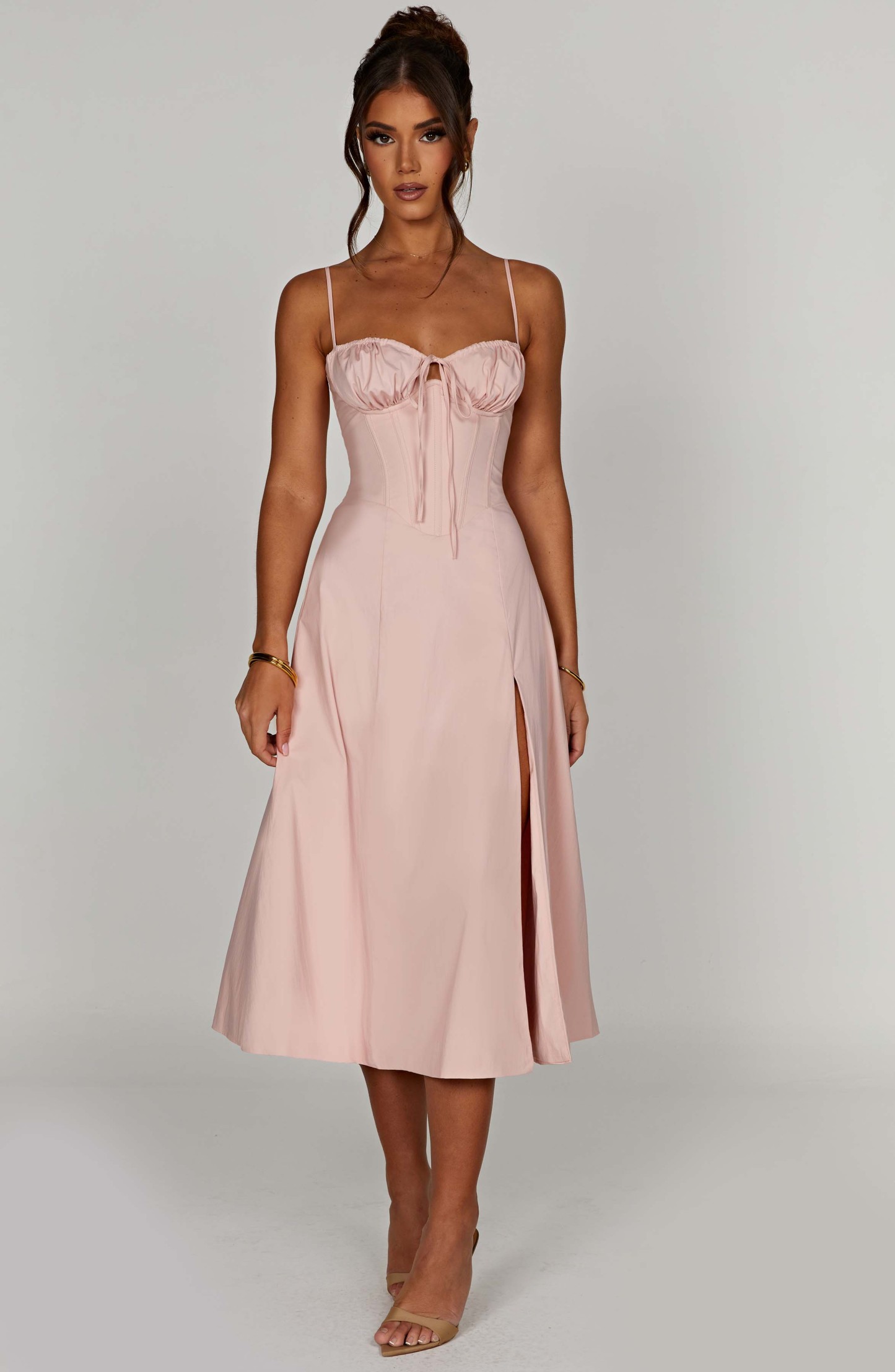 Deanna Midi Dress - Blush-My Top Dress.All Rights Reserved