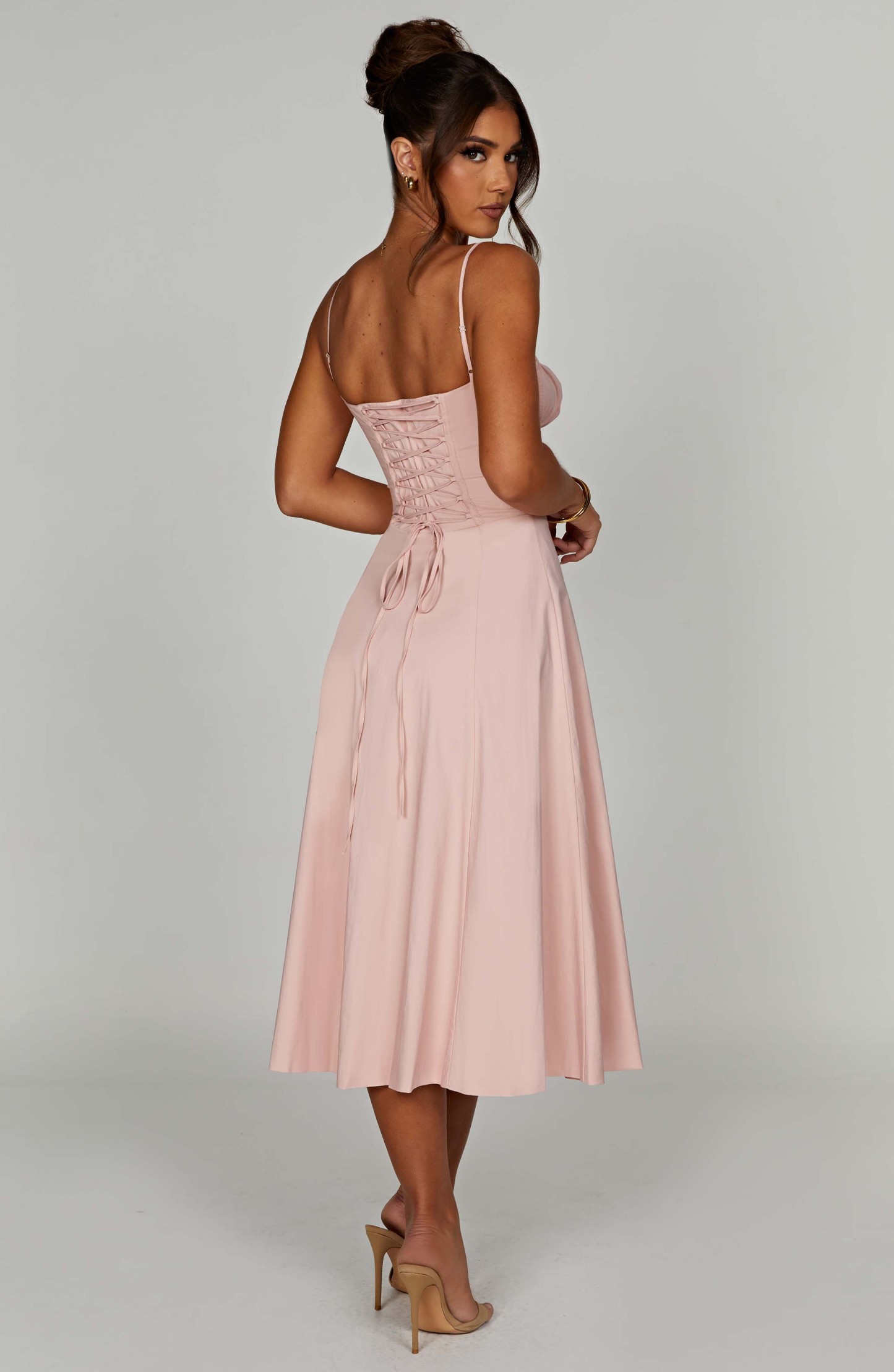 Deanna Midi Dress - Blush-My Top Dress.All Rights Reserved