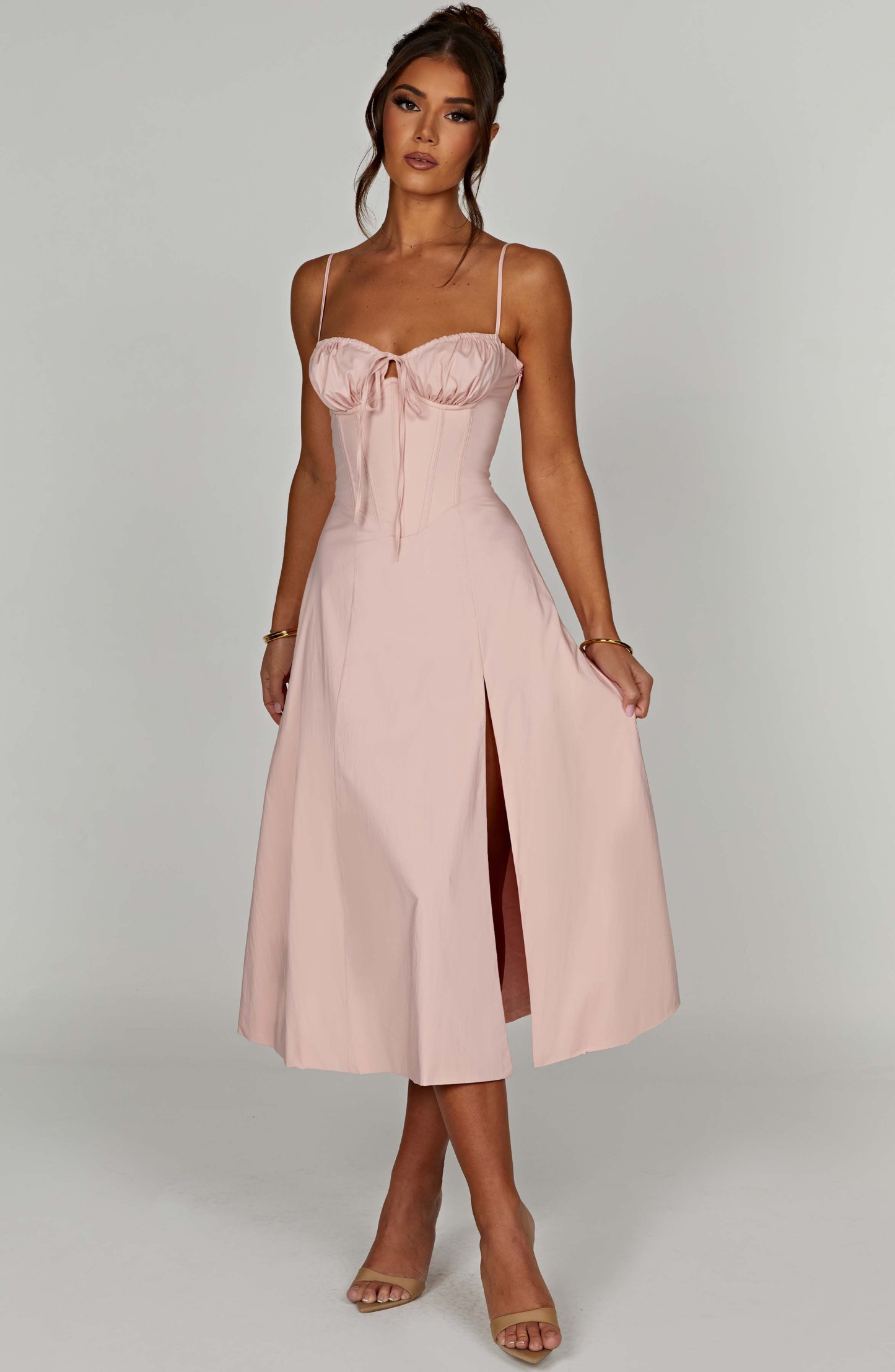 Deanna Midi Dress - Blush-My Top Dress.All Rights Reserved