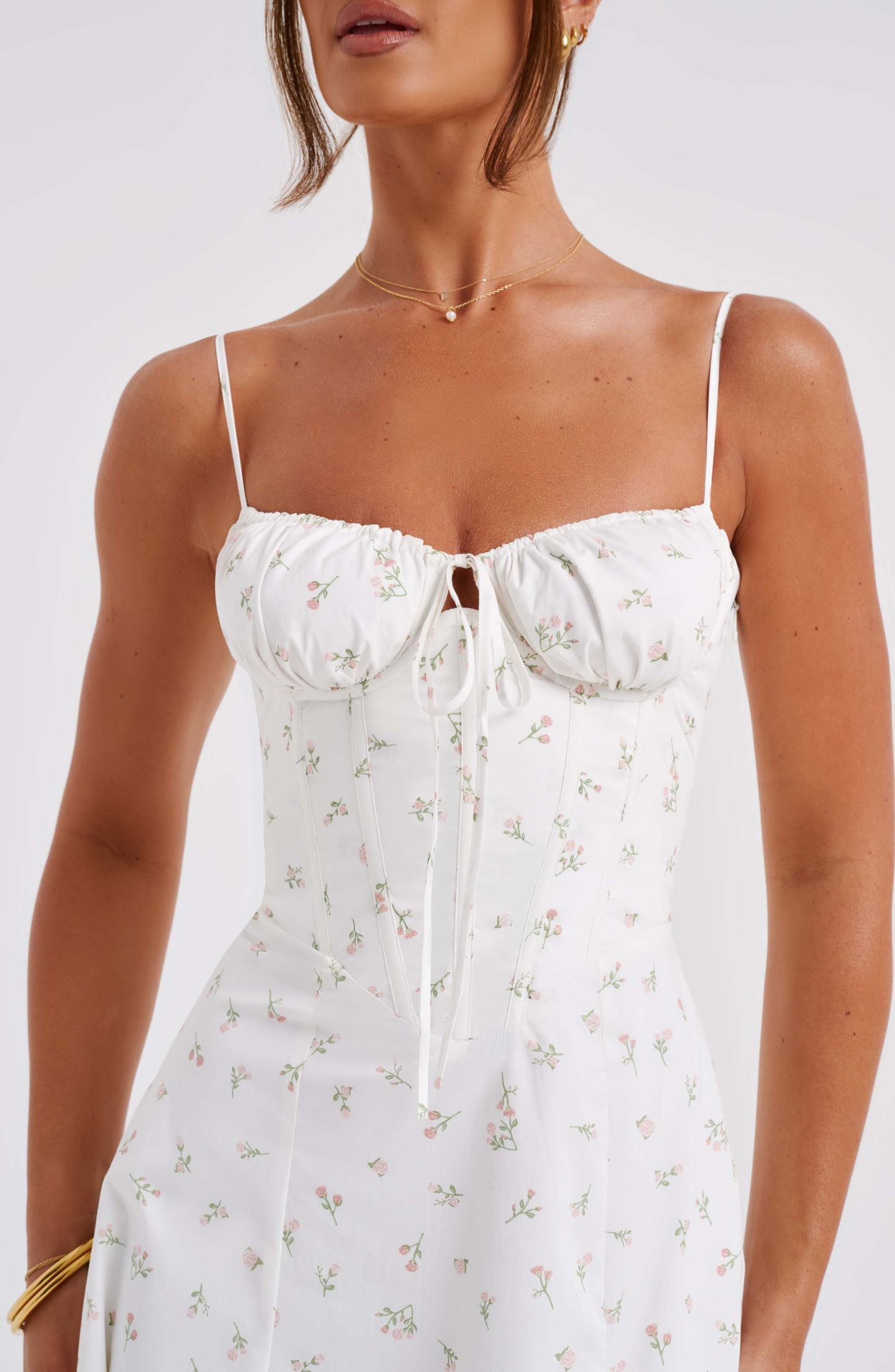 Deanna Midi Dress - Blush Floral Print-My Top Dress.All Rights Reserved