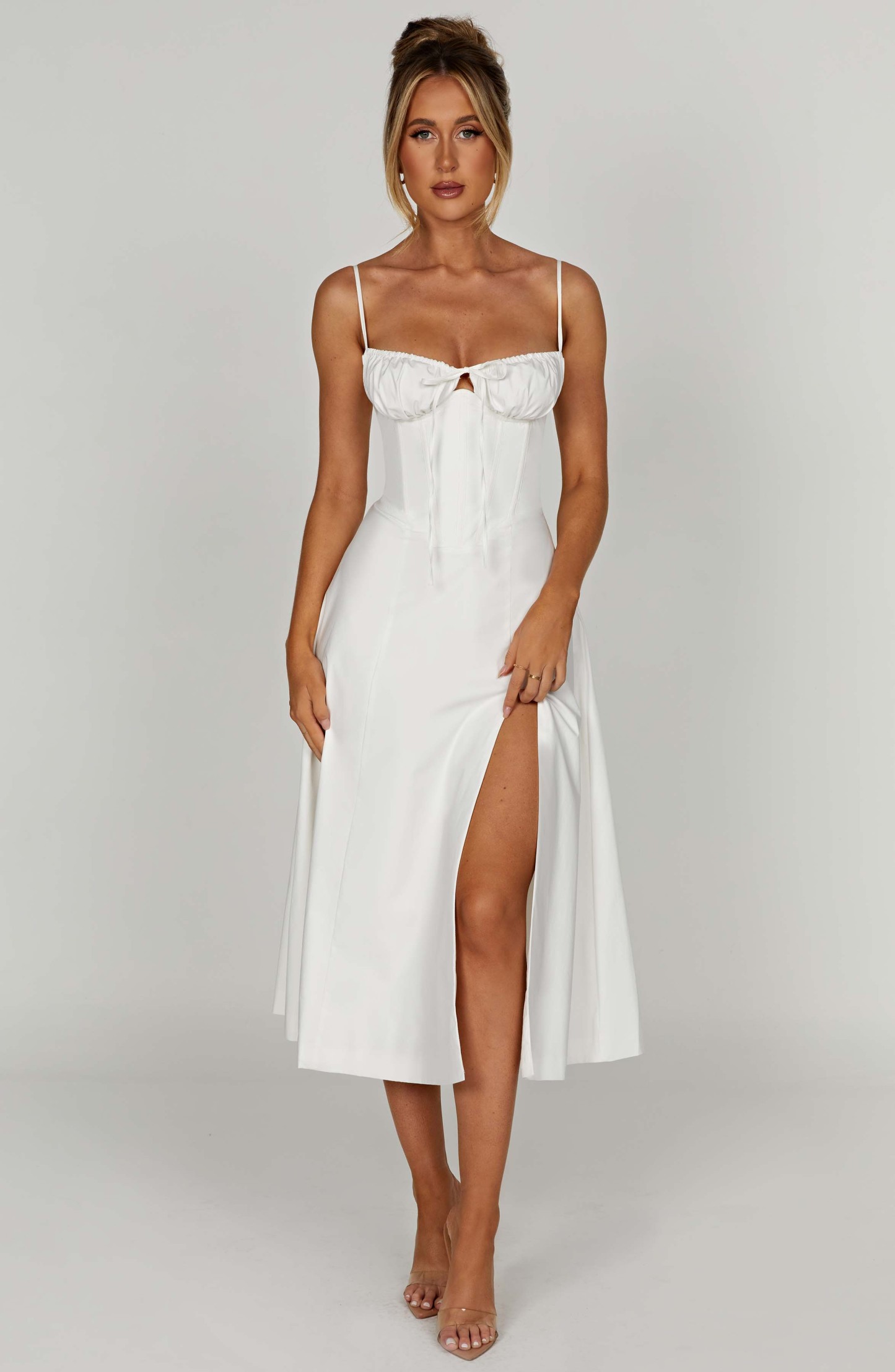 Deanna Midi Dress - Ivory-My Top Dress.All Rights Reserved