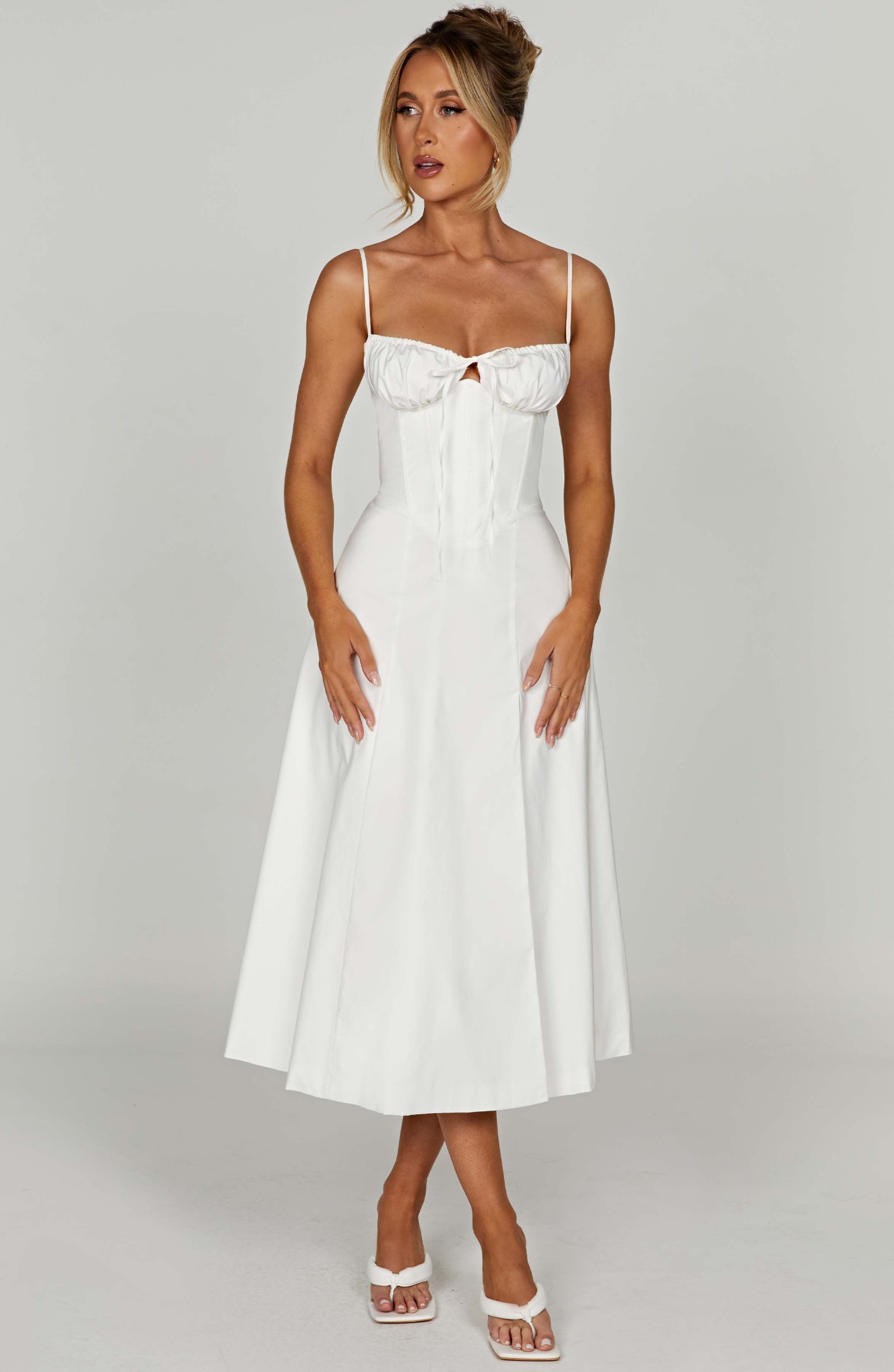 Deanna Midi Dress - Ivory-My Top Dress.All Rights Reserved