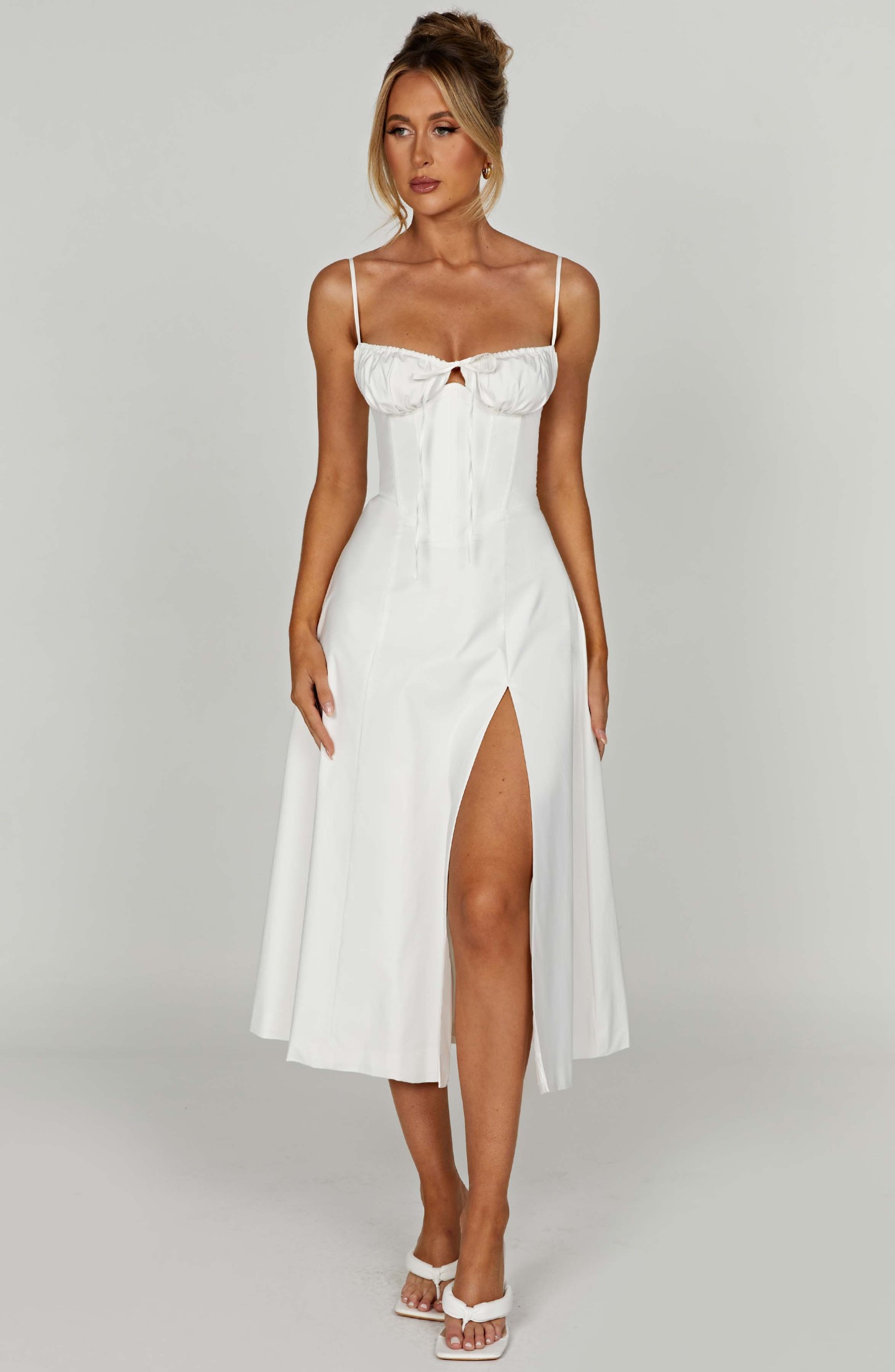 Deanna Midi Dress - Ivory-My Top Dress.All Rights Reserved