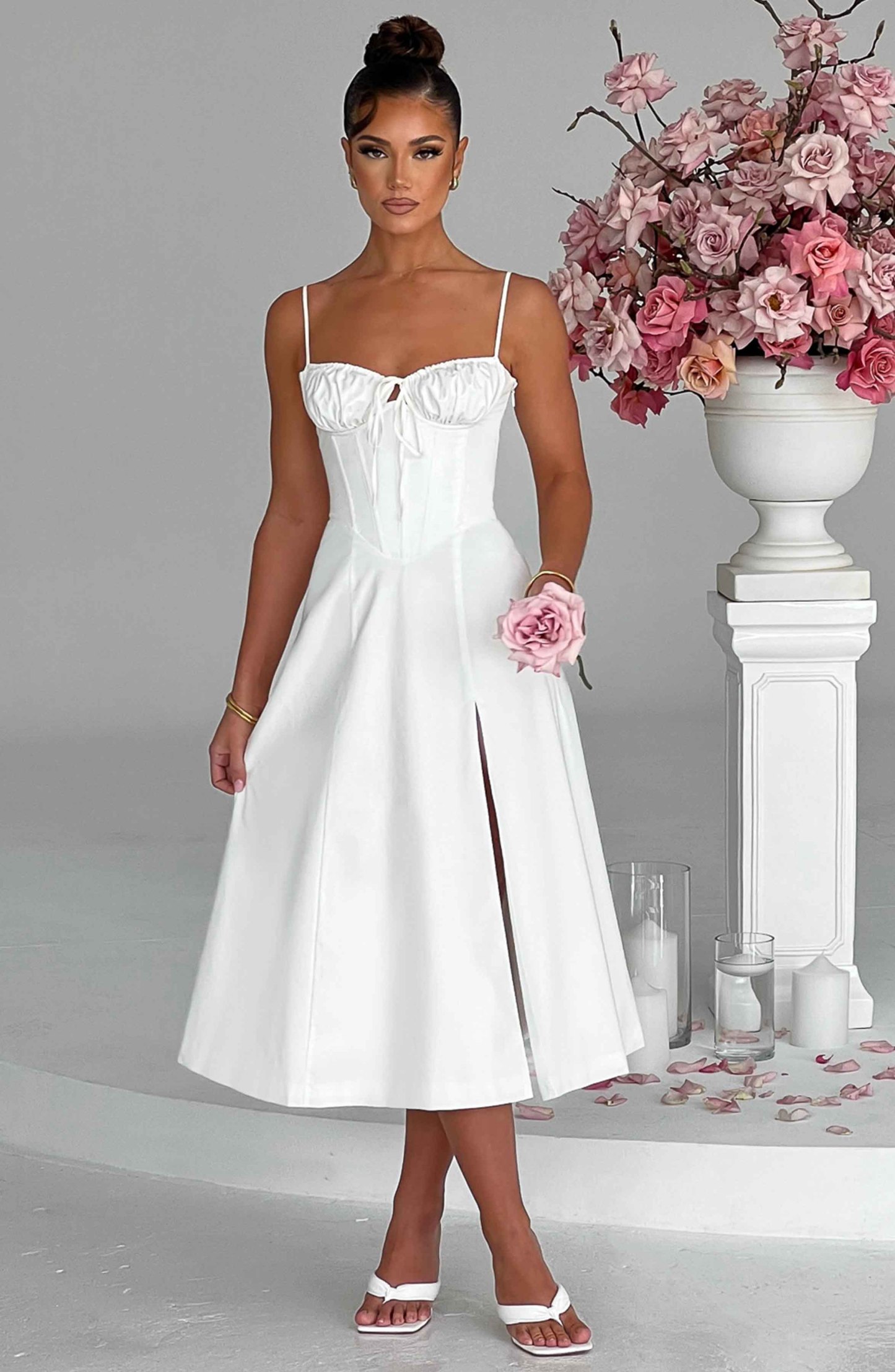Deanna Midi Dress - Ivory-My Top Dress.All Rights Reserved