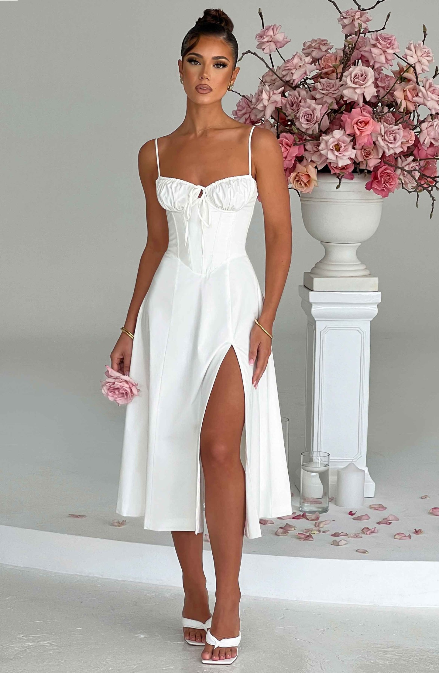 Deanna Midi Dress - Ivory-My Top Dress.All Rights Reserved