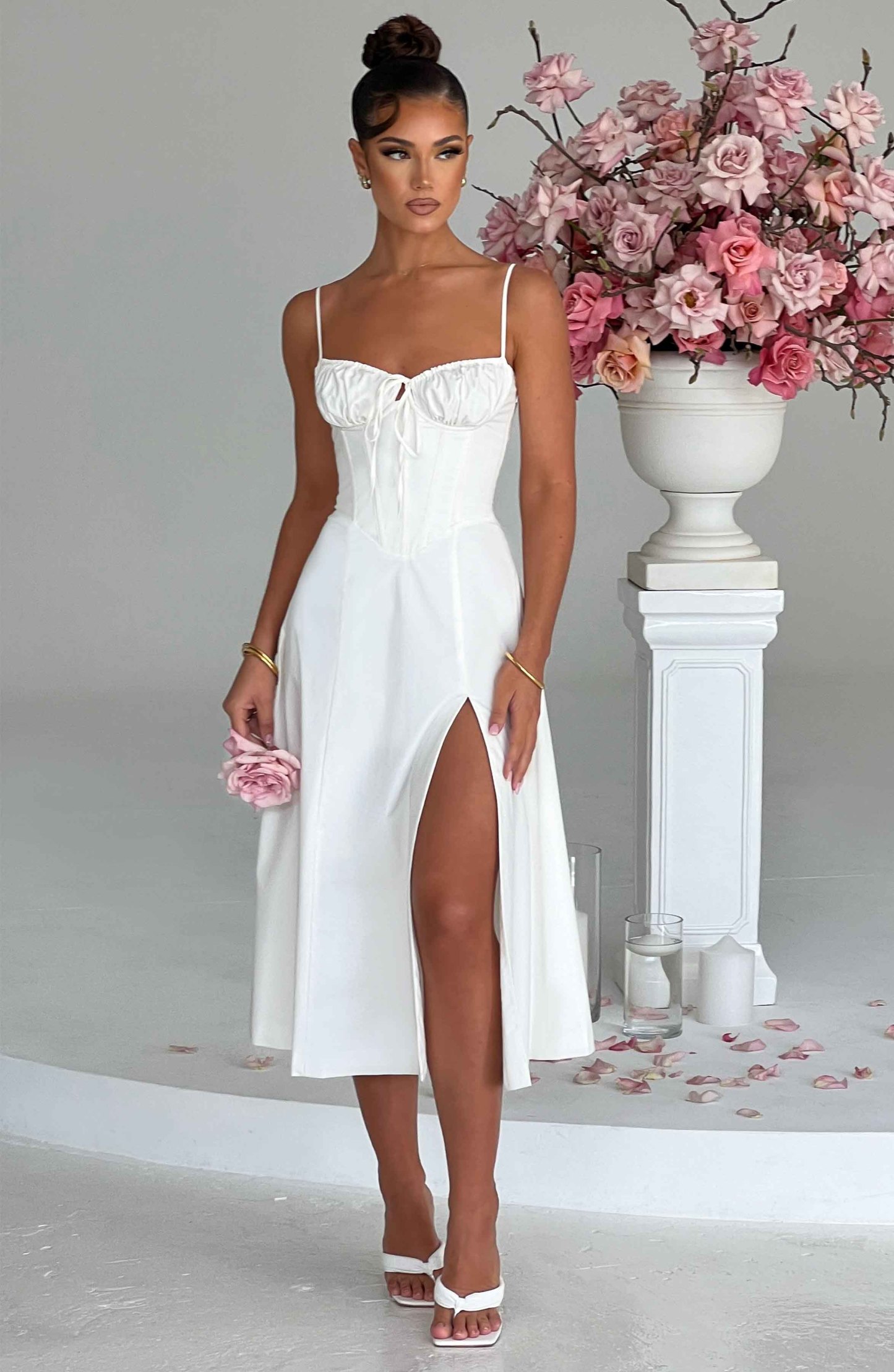 Deanna Midi Dress - Ivory-My Top Dress.All Rights Reserved