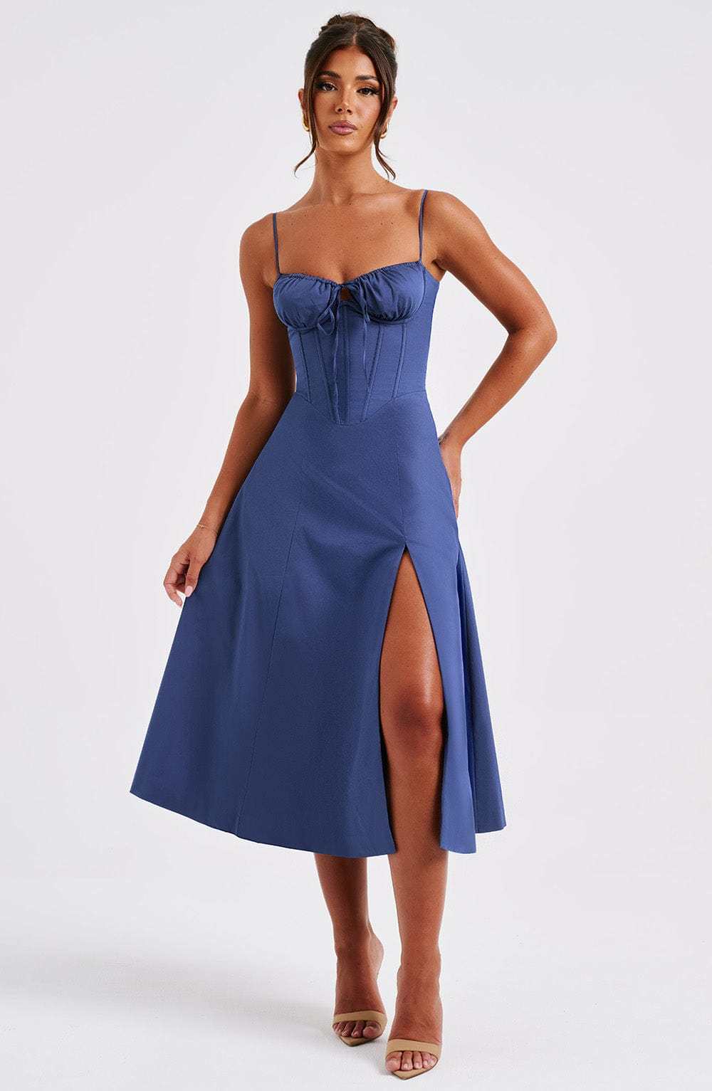 Deanna Midi Dress - Navy-My Top Dress.All Rights Reserved