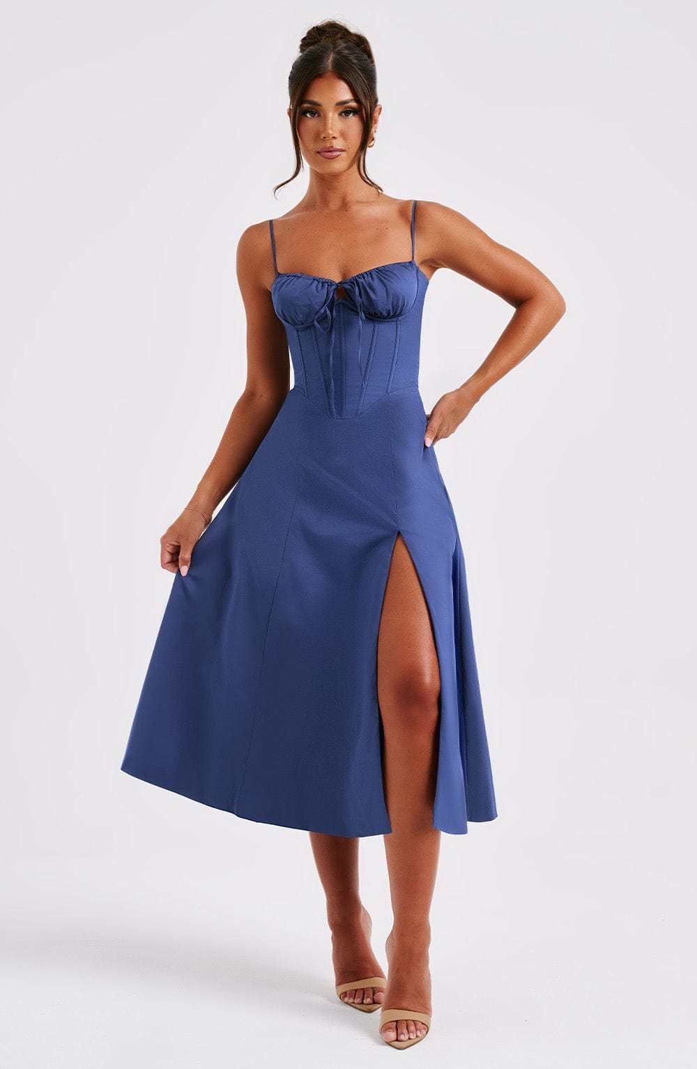 Deanna Midi Dress - Navy-My Top Dress.All Rights Reserved