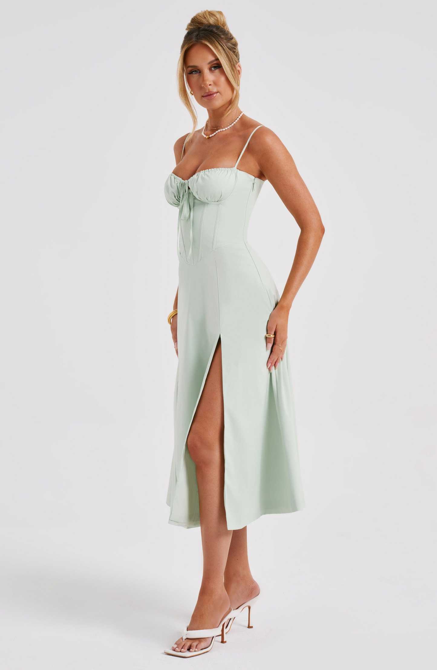 Deanna Midi Dress - Sage-My Top Dress.All Rights Reserved