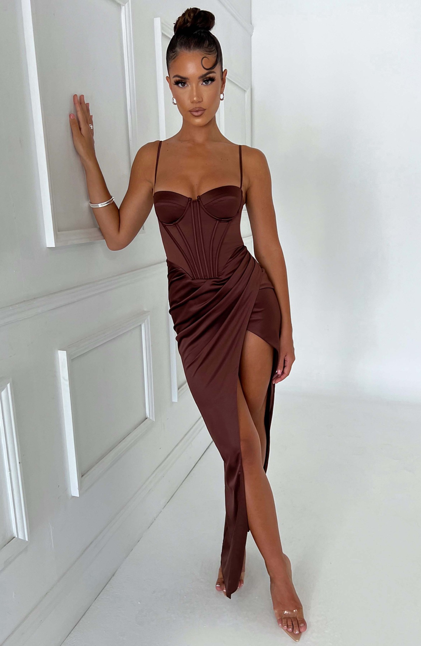 Despina Maxi Dress - Chocolate-My Top Dress.All Rights Reserved