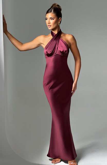 Dimitra Maxi Dress - Burgundy-My Top Dress.All Rights Reserved