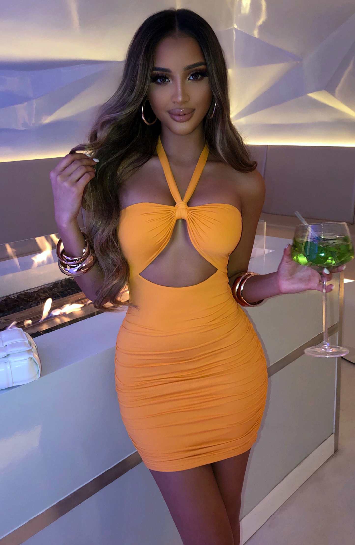 Draya Mini Dress - Tangerine-My Top Dress.All Rights Reserved