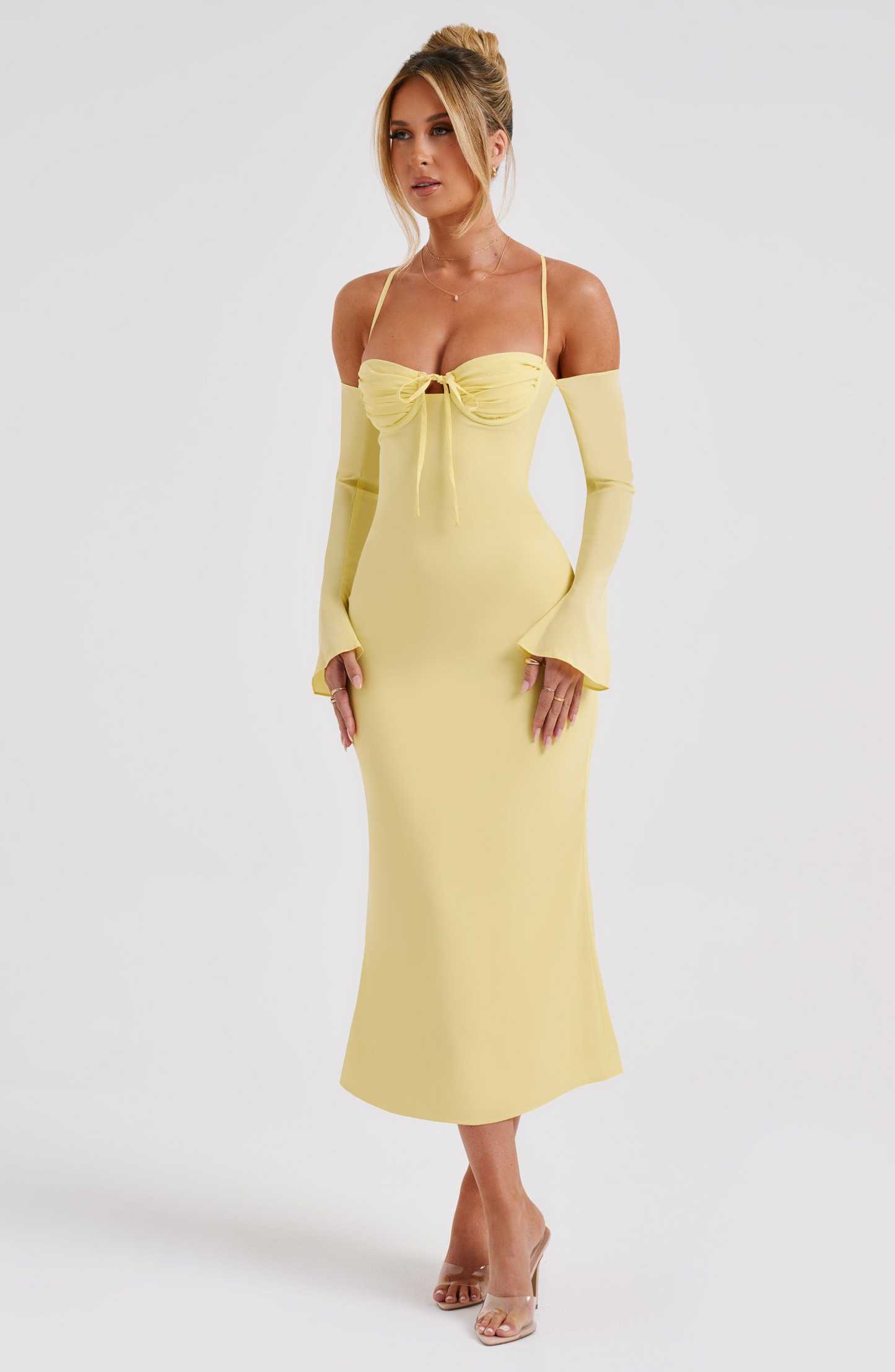 Dulce Midi Dress - Lemon-My Top Dress.All Rights Reserved