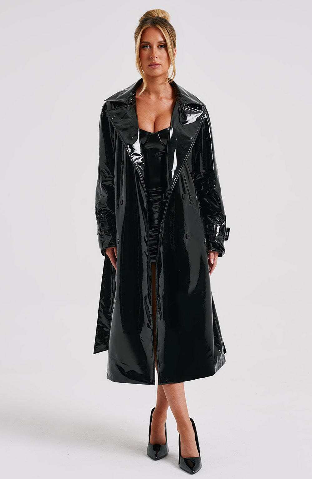 Dynasty Trench Coat - Black-My Top Dress.All Rights Reserved