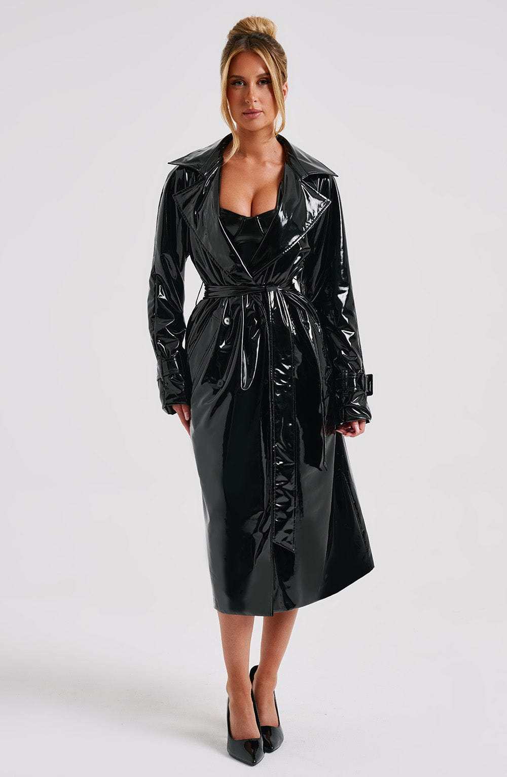Dynasty Trench Coat - Black-My Top Dress.All Rights Reserved