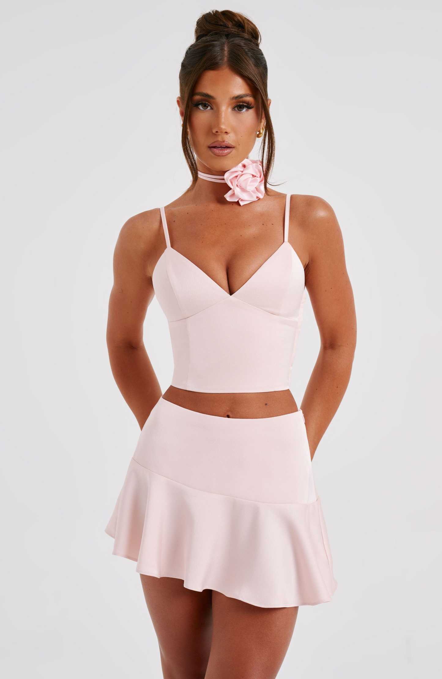 Louisa Mini Skirt - Blush-My Top Dress.All Rights Reserved