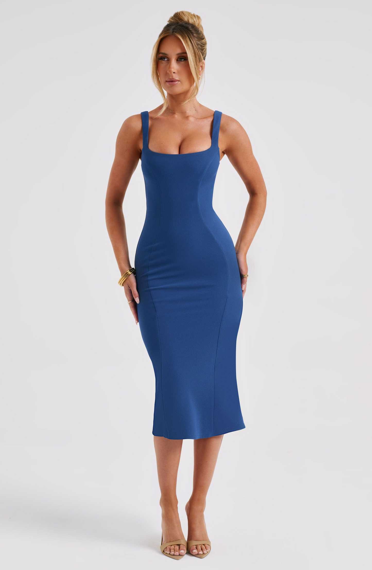 Elaine Midi Dress - Navy-My Top Dress.All Rights Reserved