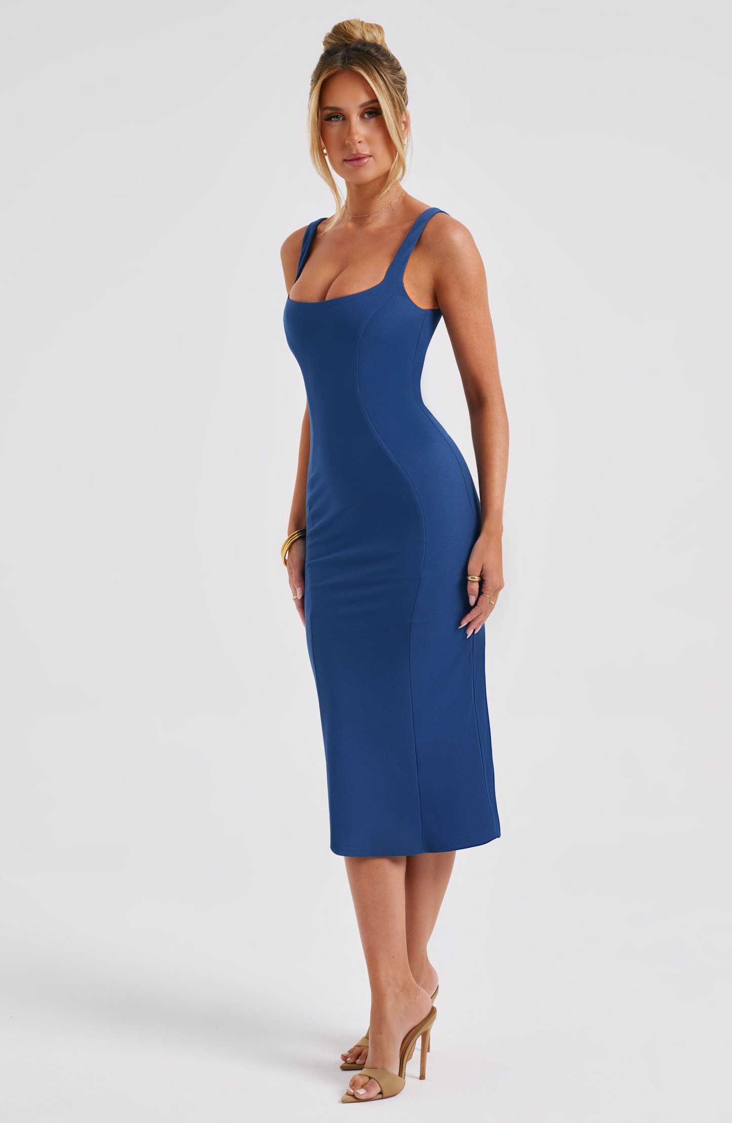 Elaine Midi Dress - Navy-My Top Dress.All Rights Reserved