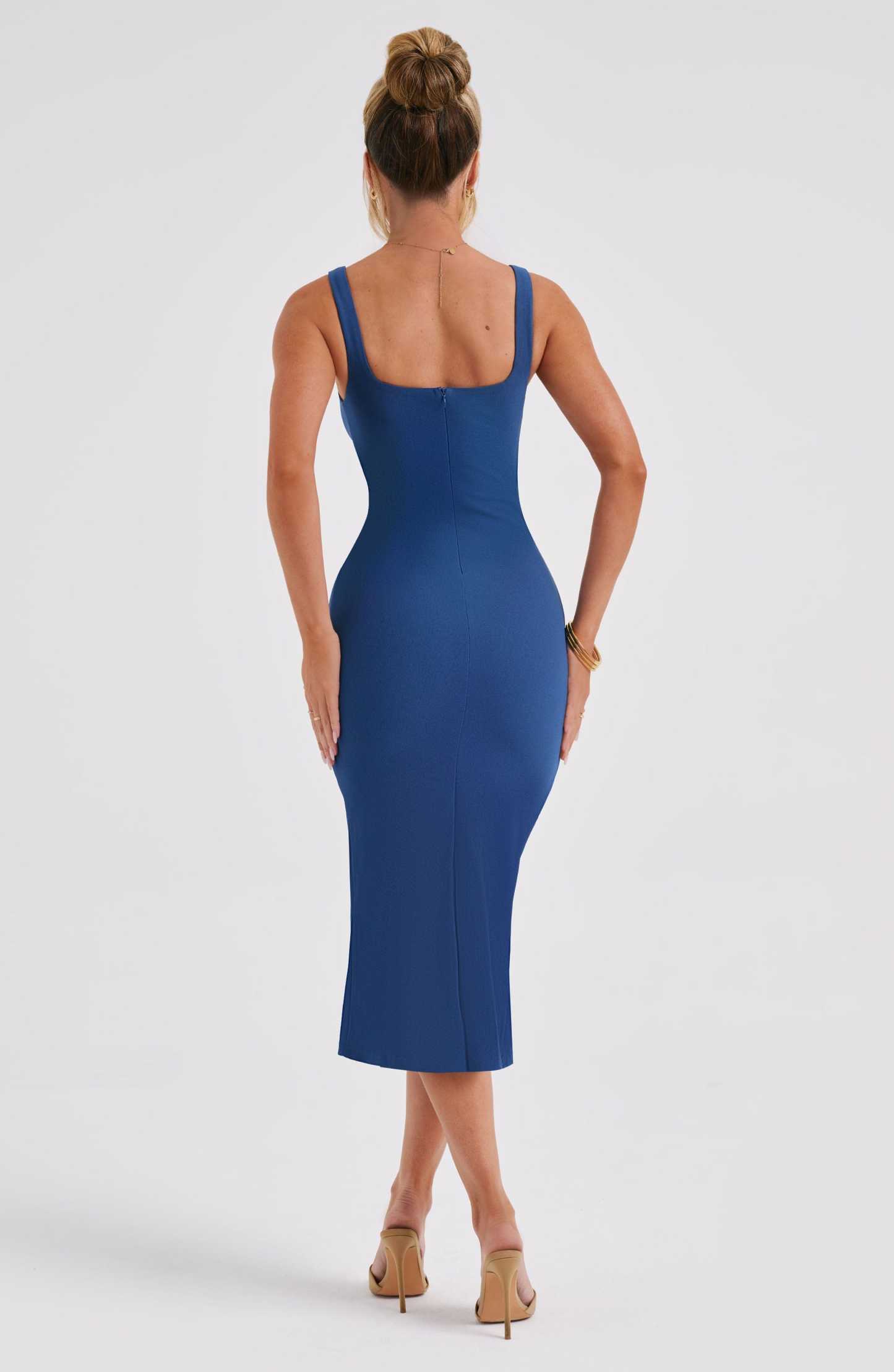 Elaine Midi Dress - Navy-My Top Dress.All Rights Reserved