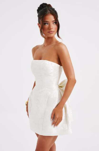 Elenora Mini Dress - Ivory-My Top Dress.All Rights Reserved