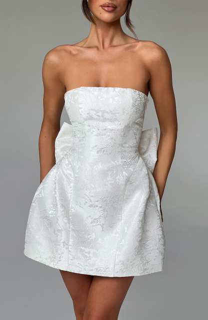 Elenora Mini Dress - Ivory-My Top Dress.All Rights Reserved