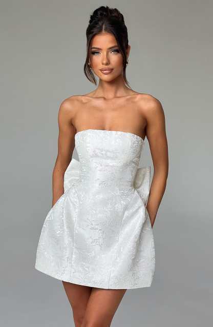 Elenora Mini Dress - Ivory-My Top Dress.All Rights Reserved