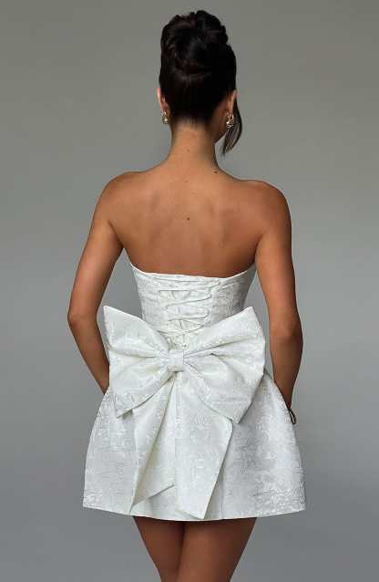Elenora Mini Dress - Ivory-My Top Dress.All Rights Reserved