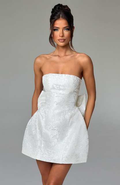 Elenora Mini Dress - Ivory-My Top Dress.All Rights Reserved