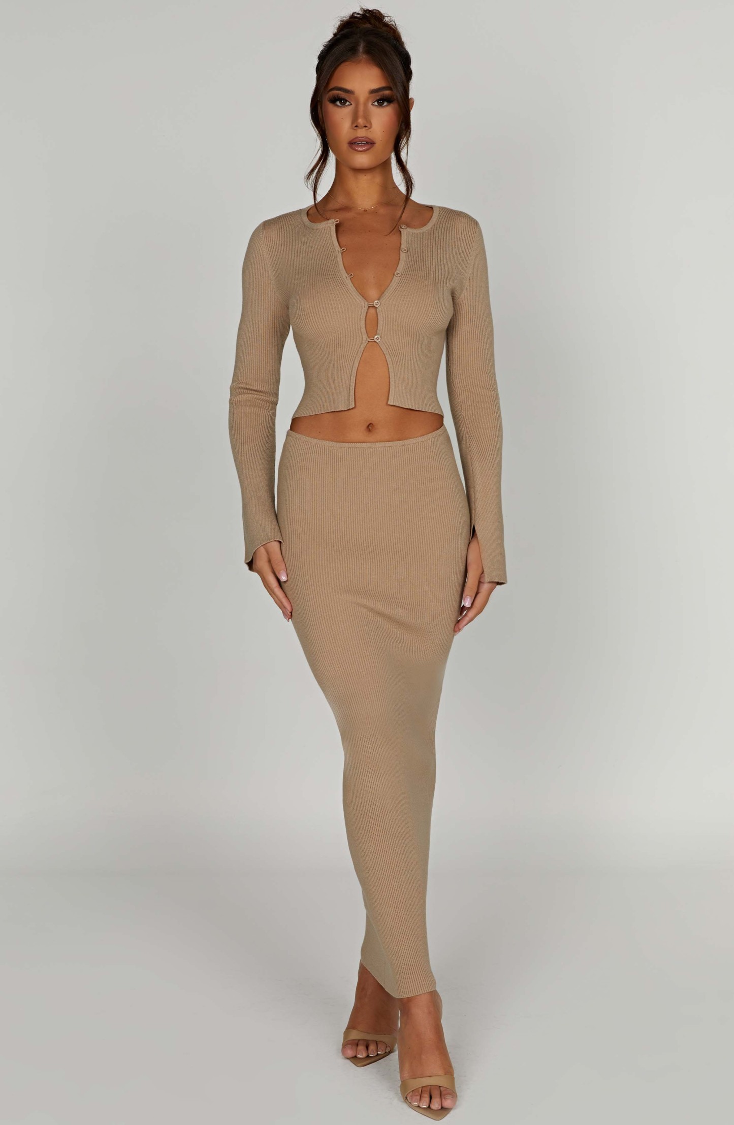 Elia Maxi Skirt - Beige-My Top Dress.All Rights Reserved