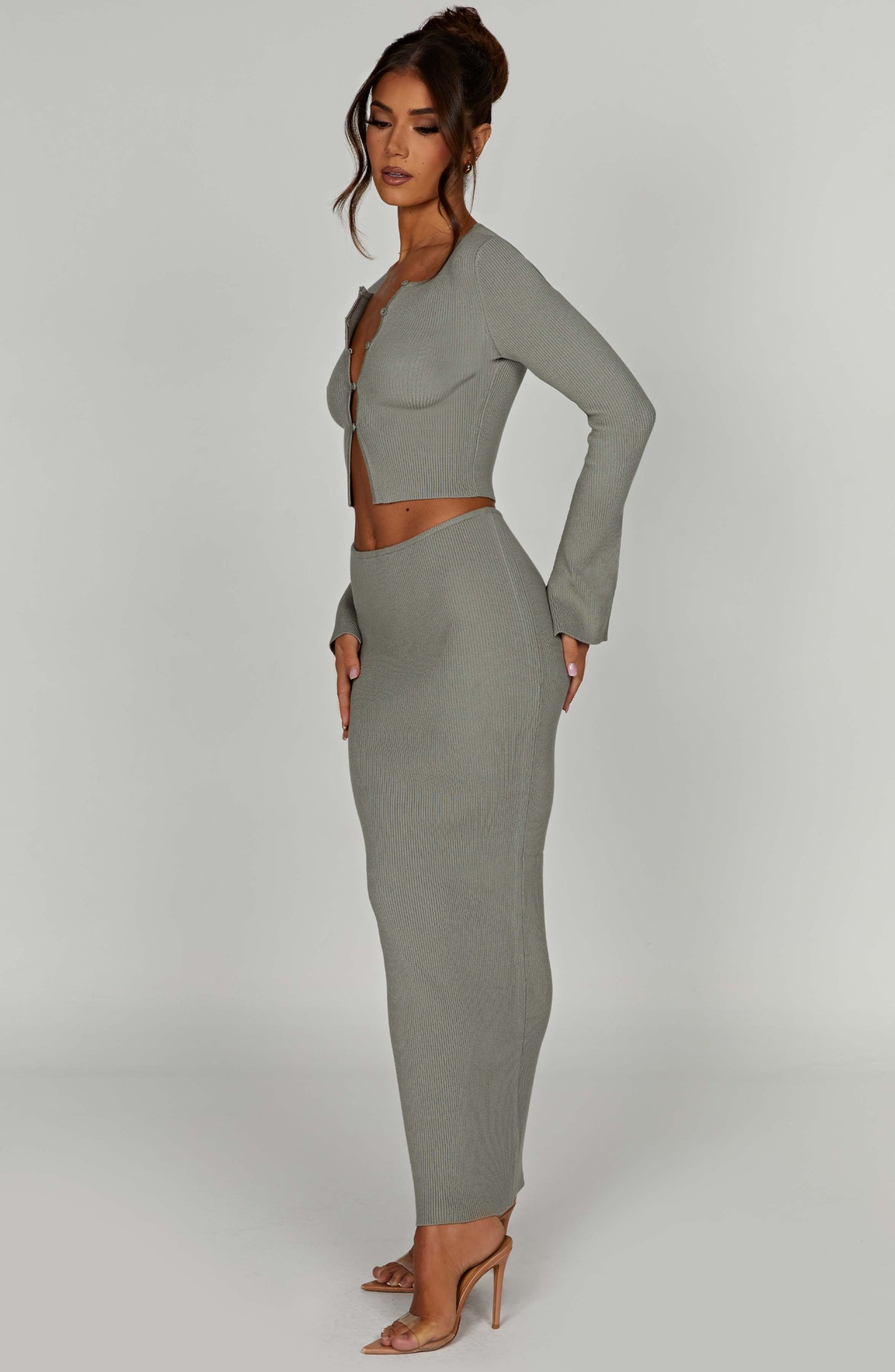 Elia Maxi Skirt - Khaki-My Top Dress.All Rights Reserved