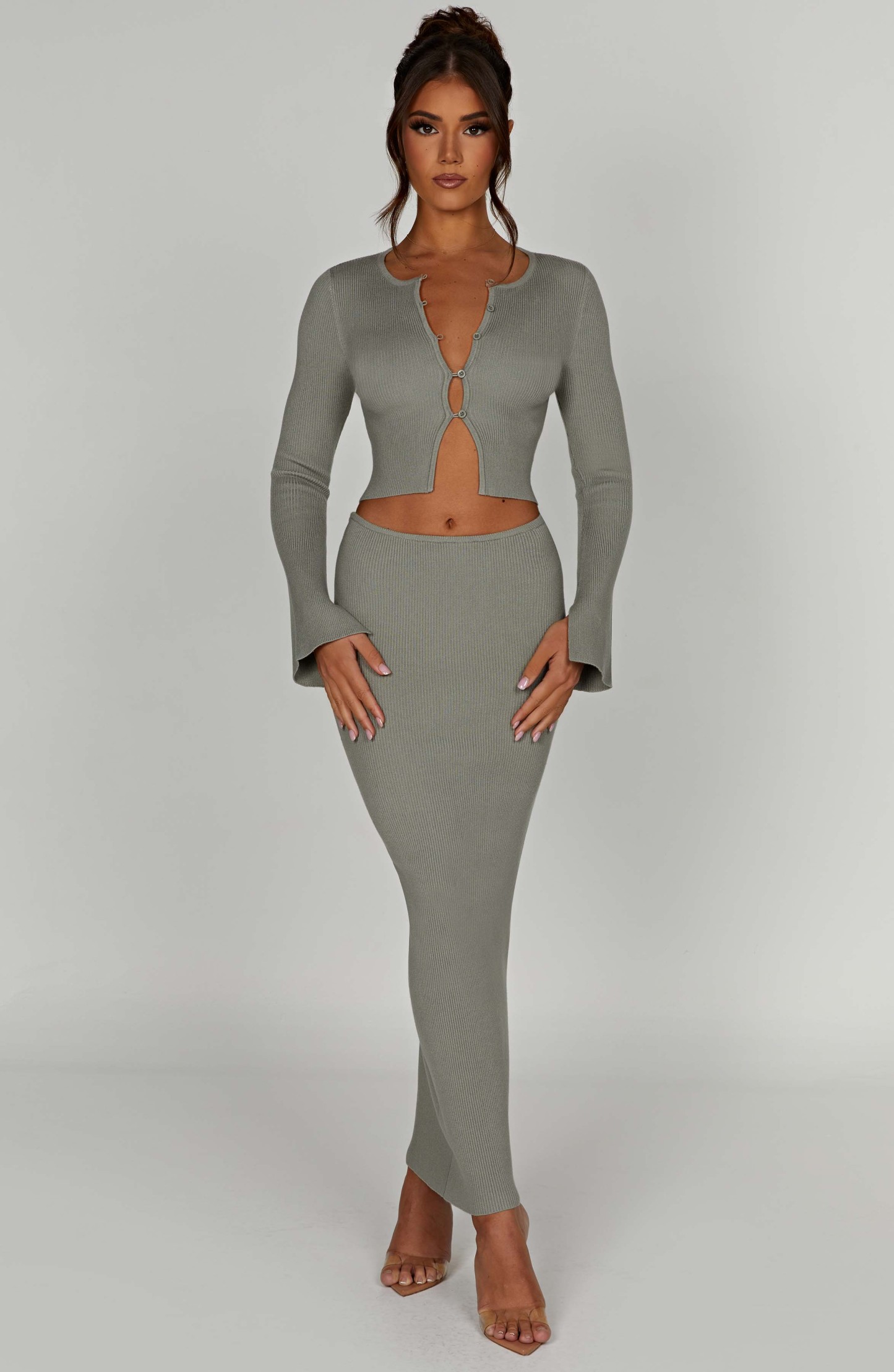 Elia Maxi Skirt - Khaki-My Top Dress.All Rights Reserved