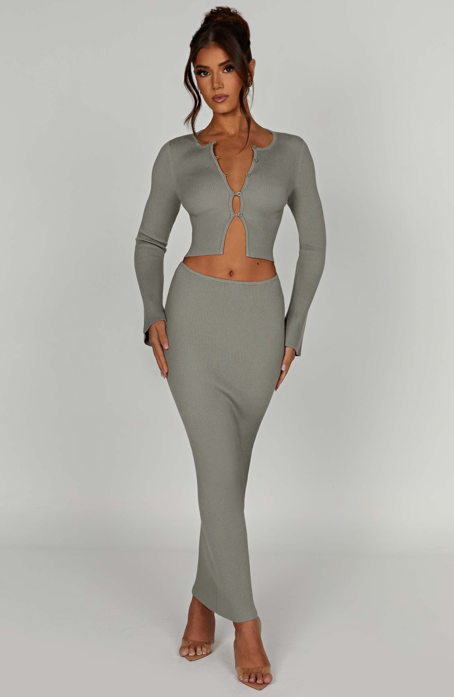 Elia Maxi Skirt - Khaki-My Top Dress.All Rights Reserved