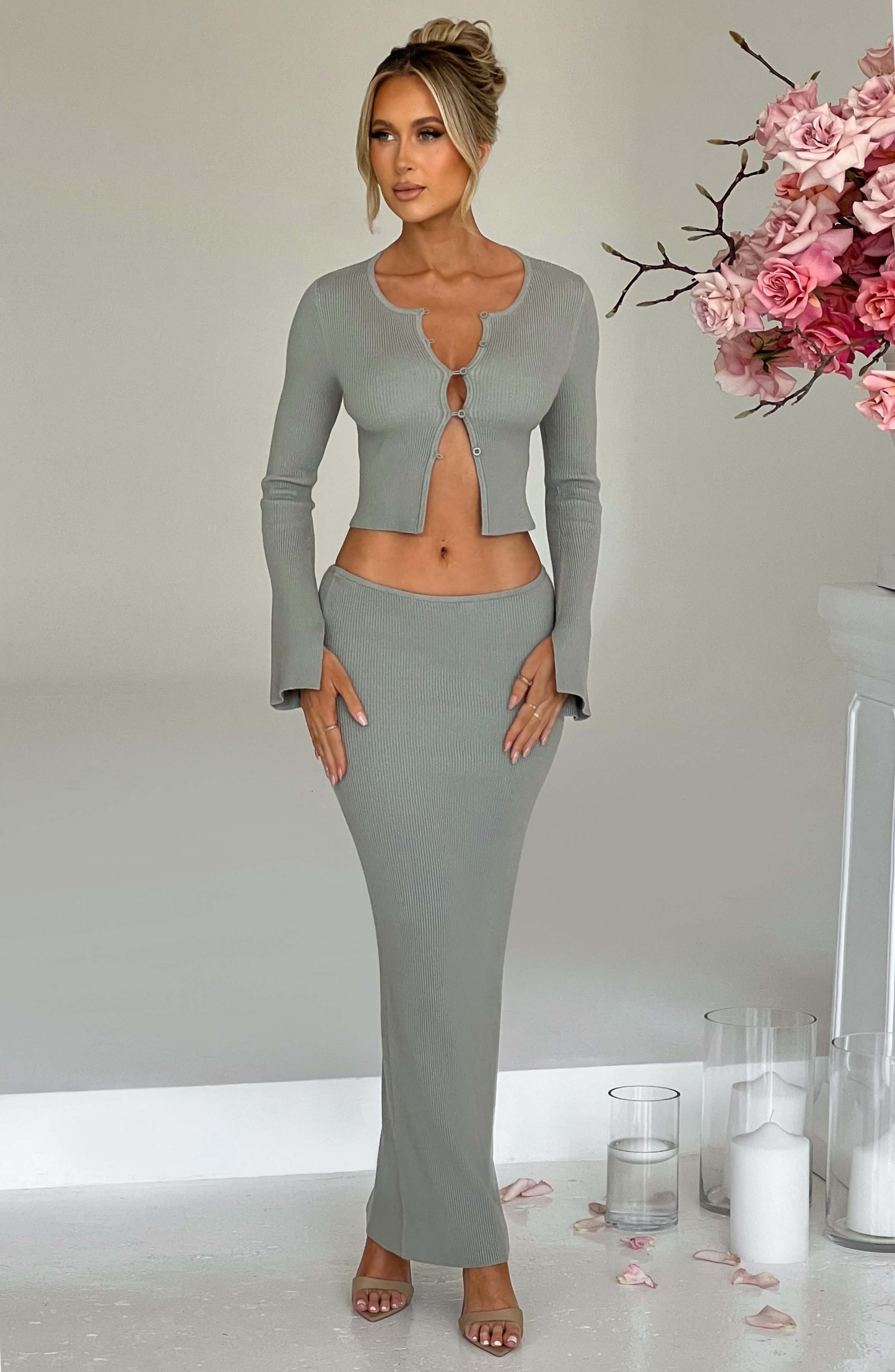 Elia Maxi Skirt - Khaki-My Top Dress.All Rights Reserved