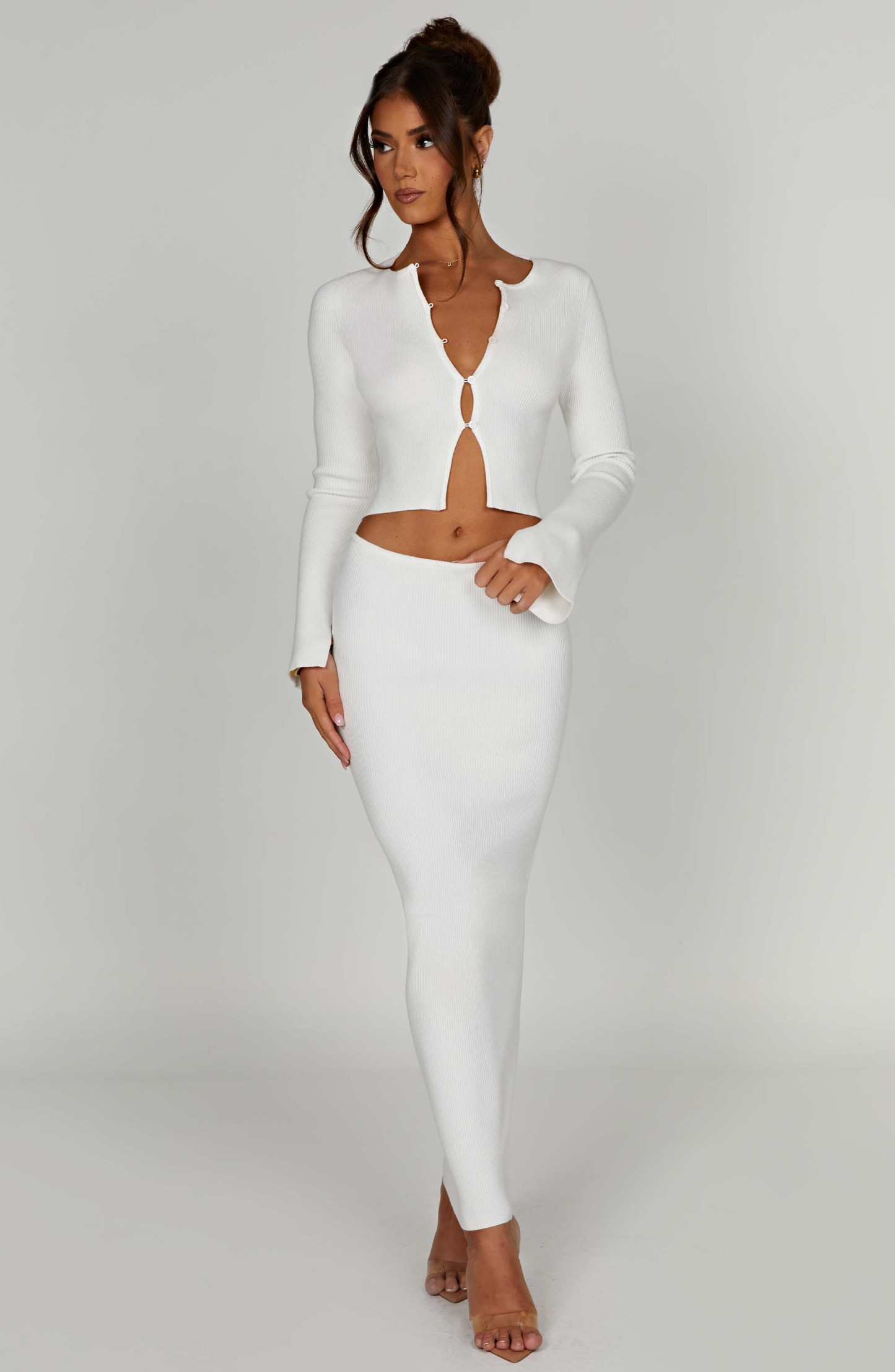Elia Maxi Skirt - White-My Top Dress.All Rights Reserved
