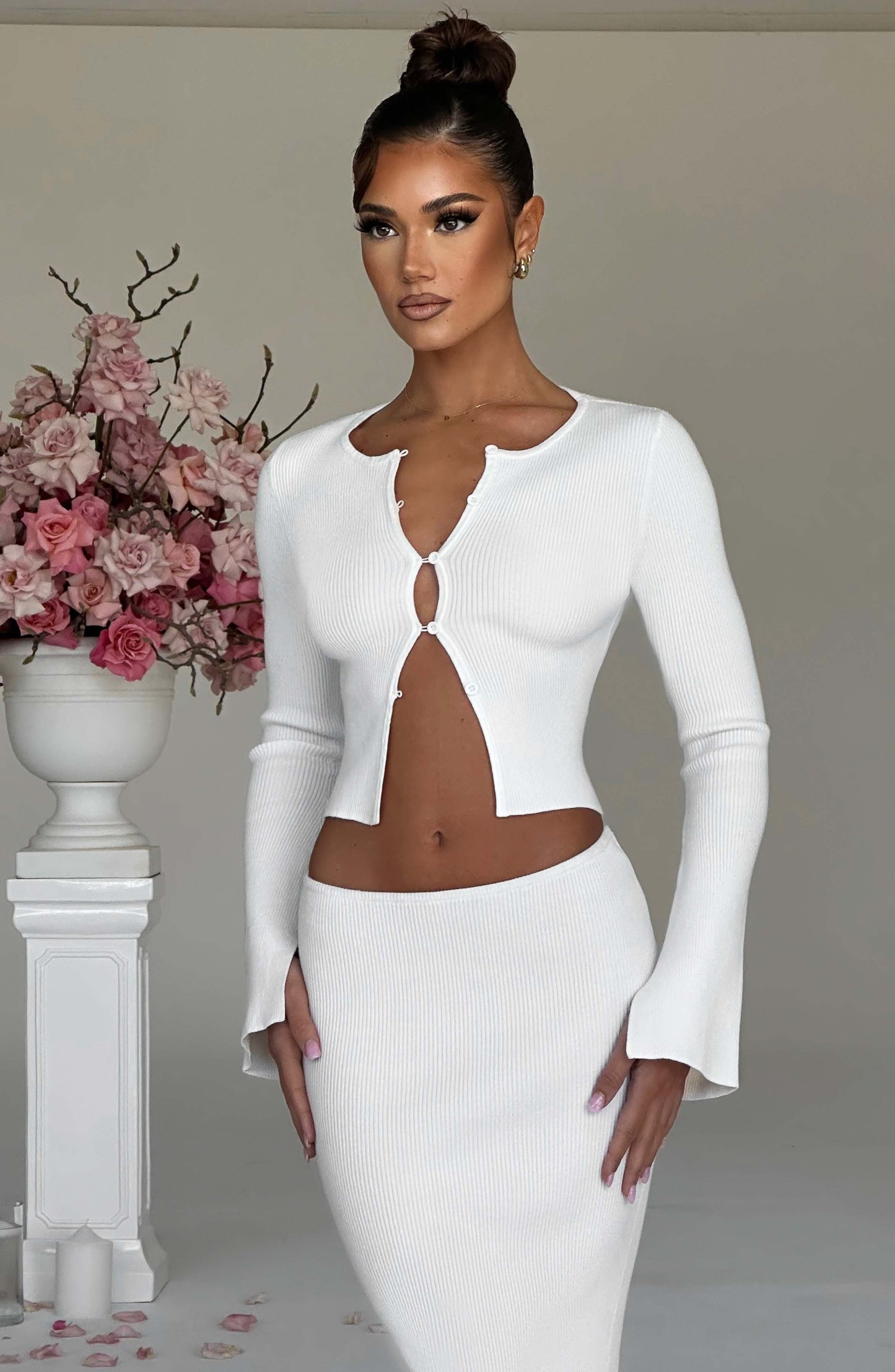 Elia Maxi Skirt - White-My Top Dress.All Rights Reserved