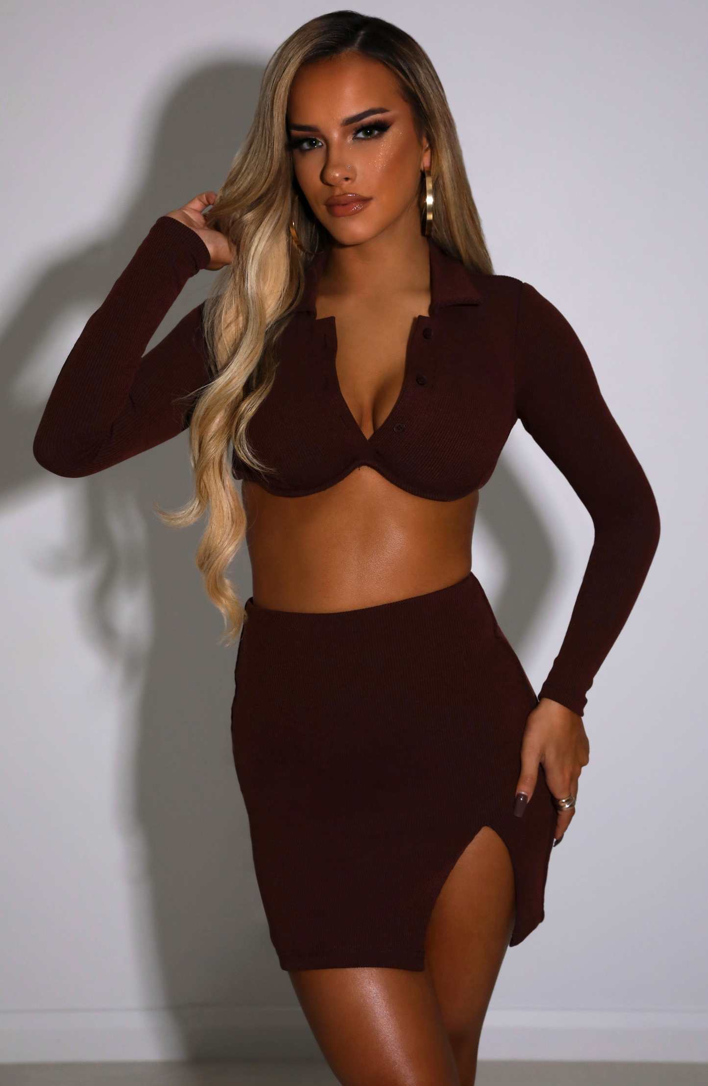 Eliza Mini Skirt - Chocolate-My Top Dress.All Rights Reserved