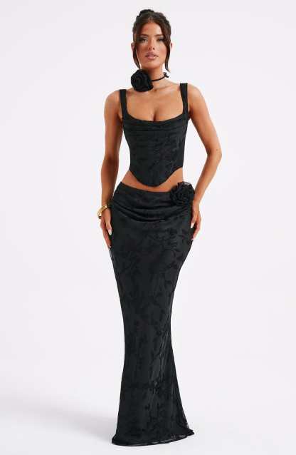 Elizabeth Maxi Skirt - Black-My Top Dress.All Rights Reserved