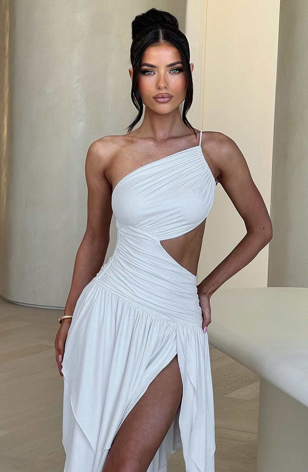 Emeline Midi Dress - White-My Top Dress.All Rights Reserved