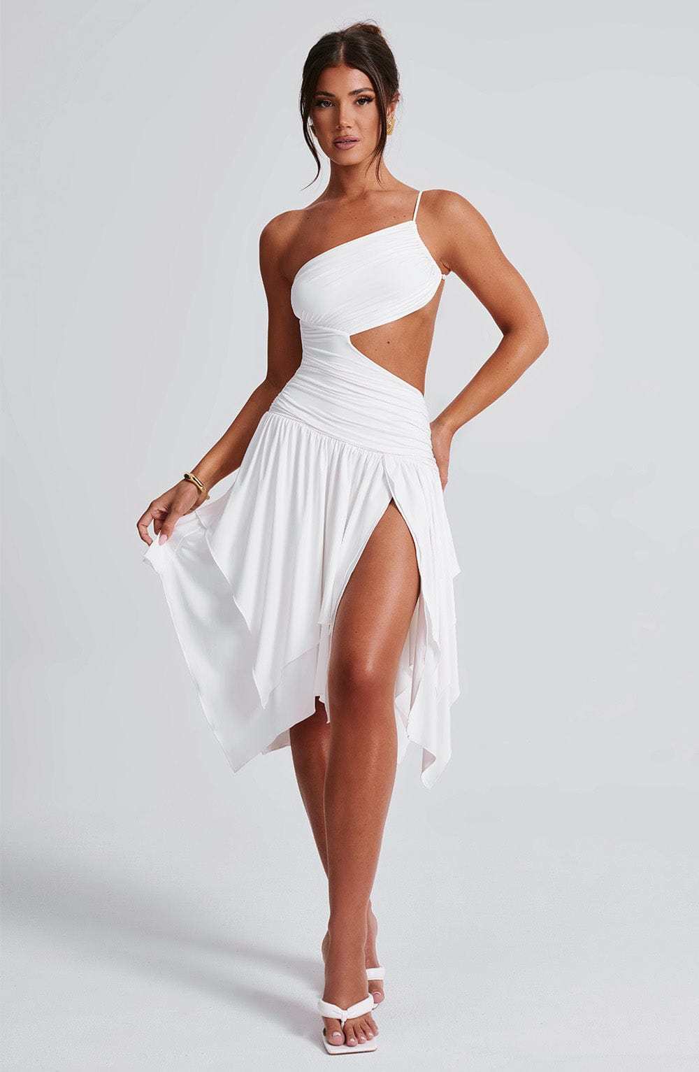 Emeline Midi Dress - White-My Top Dress.All Rights Reserved