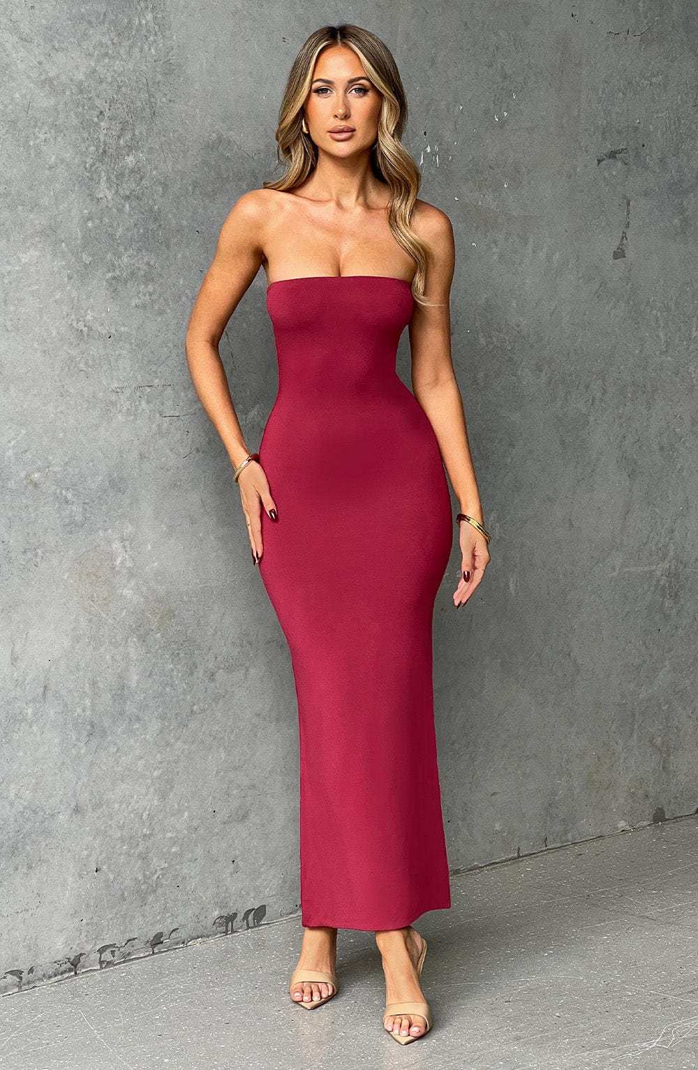 Emery Midi Dress - Cherry-My Top Dress.All Rights Reserved