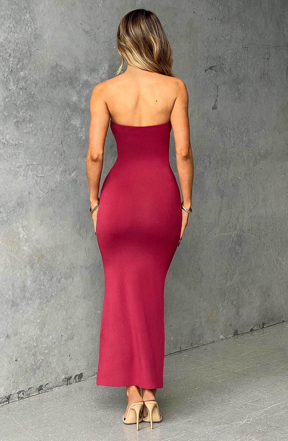 Emery Midi Dress - Cherry-My Top Dress.All Rights Reserved
