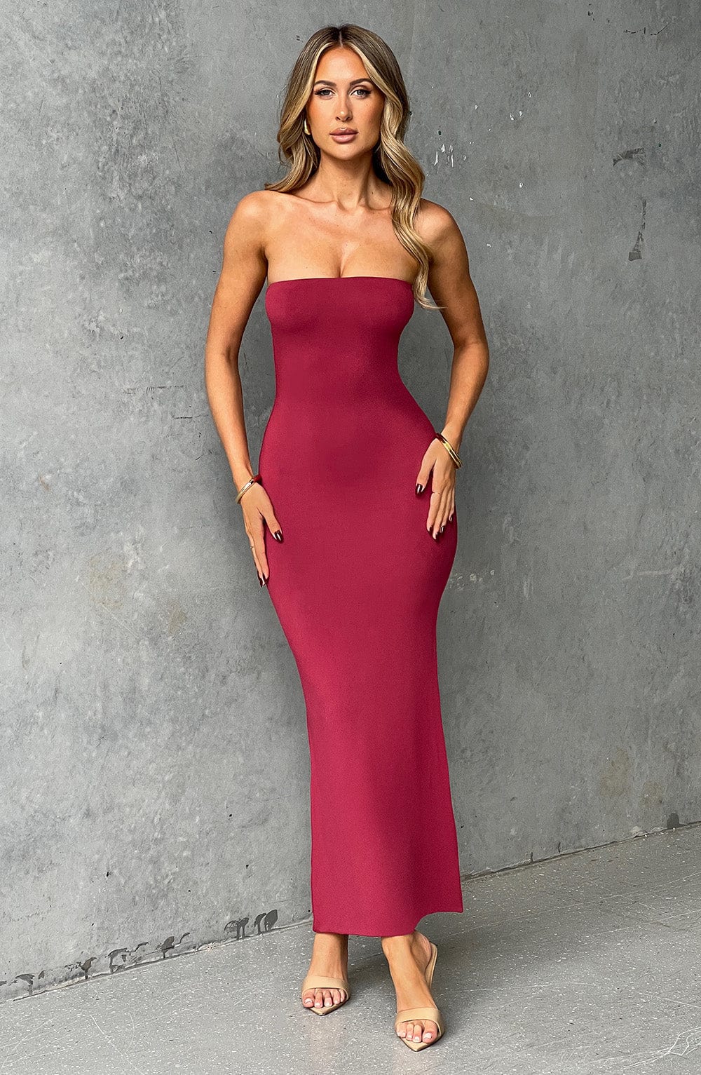 Emery Midi Dress - Cherry-My Top Dress.All Rights Reserved