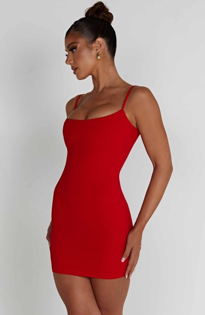 Estee Mini Dress - Red-My Top Dress.All Rights Reserved