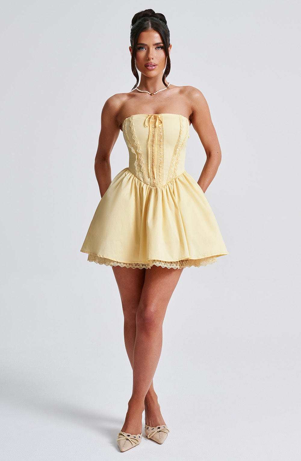 Evie Mini Dress - Lemon-My Top Dress.All Rights Reserved