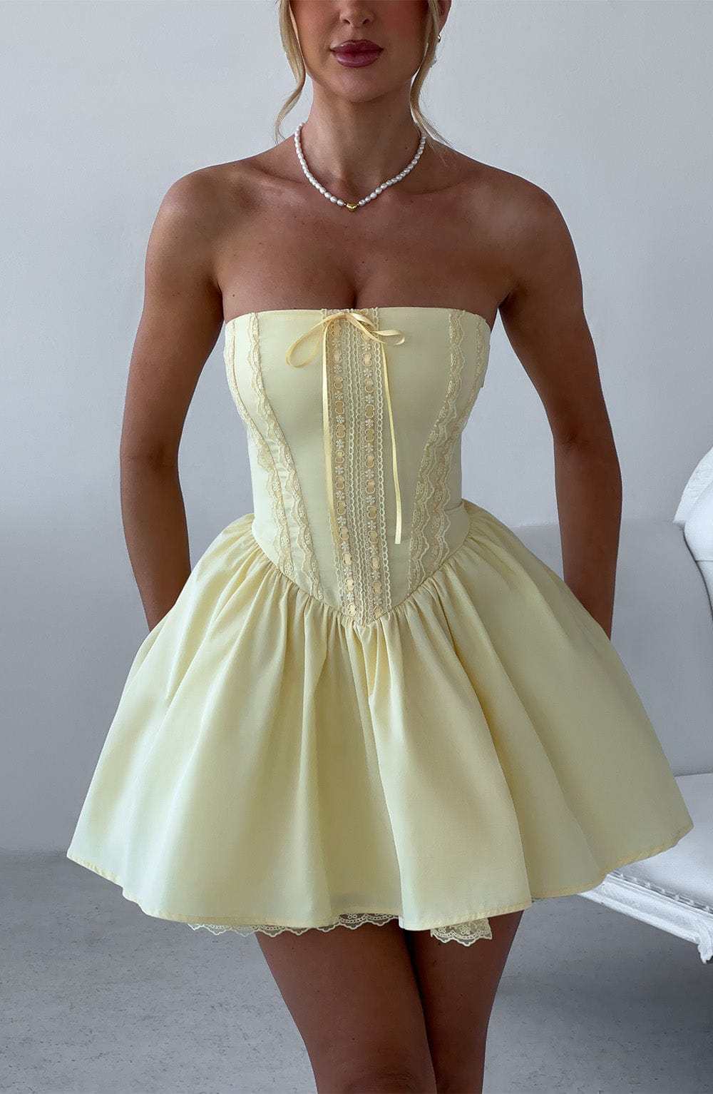 Evie Mini Dress - Lemon-My Top Dress.All Rights Reserved