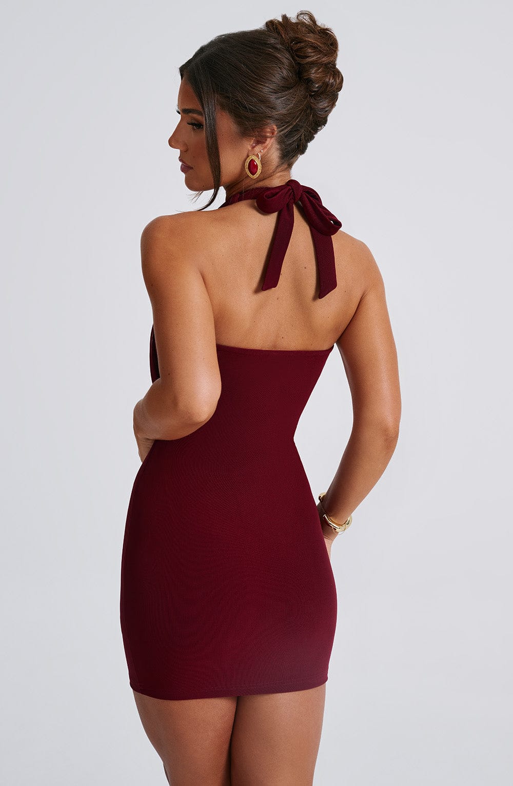 Fallon Mini Dress - Burgundy-My Top Dress.All Rights Reserved
