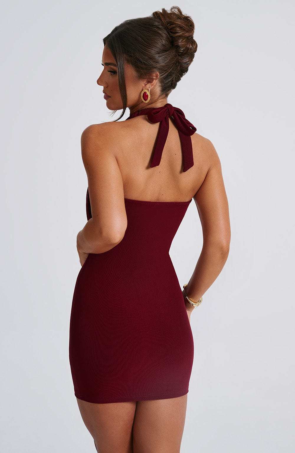 Fallon Mini Dress - Burgundy-My Top Dress.All Rights Reserved